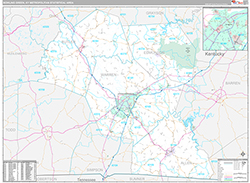 Bowling Green Metro Area Wall Map Premium Style 2026